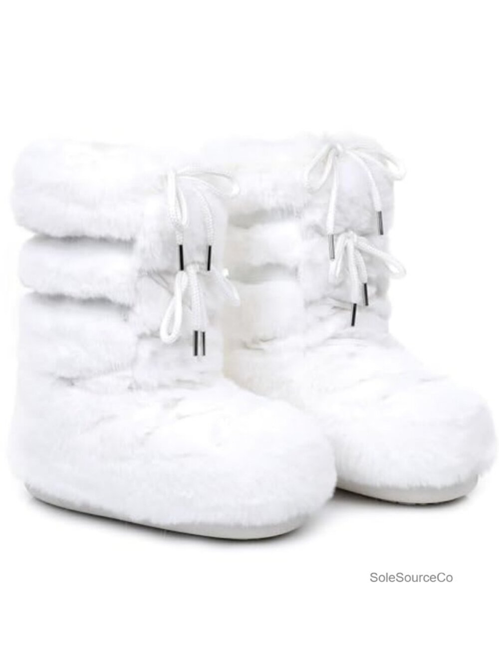 Faux Fur Lined Snow Boots Mid-Calf Lace-Up Water-Resistant Winter